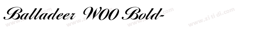 Balladeer W00 Bold字体转换